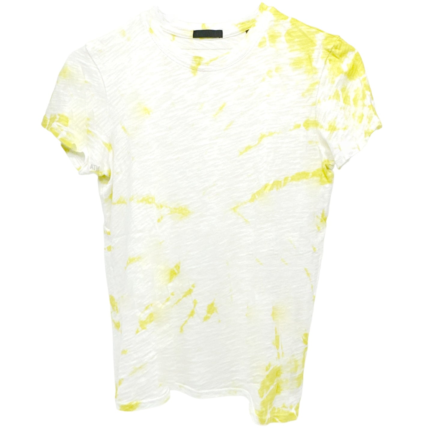 ATM Anthony Thomas Melillo Slub Jersey Schoolboy Crew Neck Tee Canary Tie Dye XS