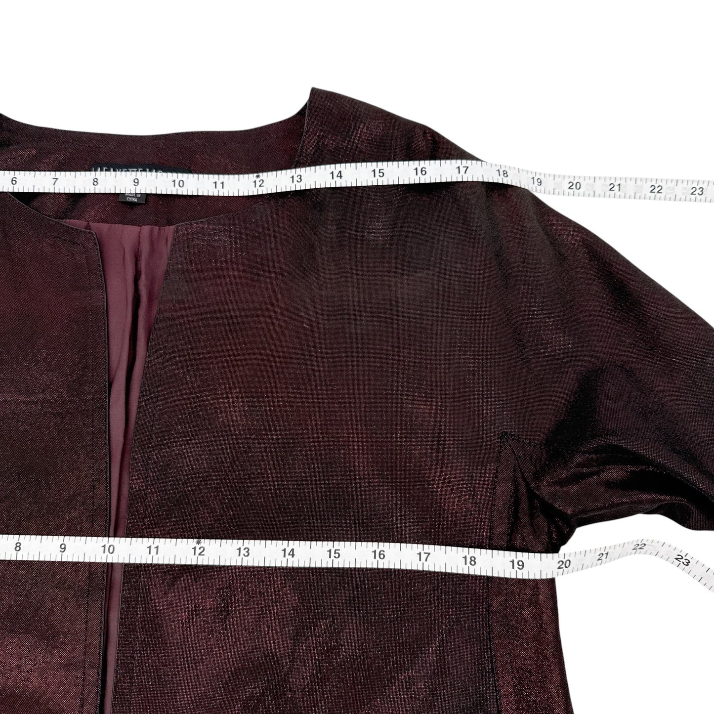 LAFAYETTE 148 New York 3/4 Sleeve Ritchie Leather Jacket in Beet 8