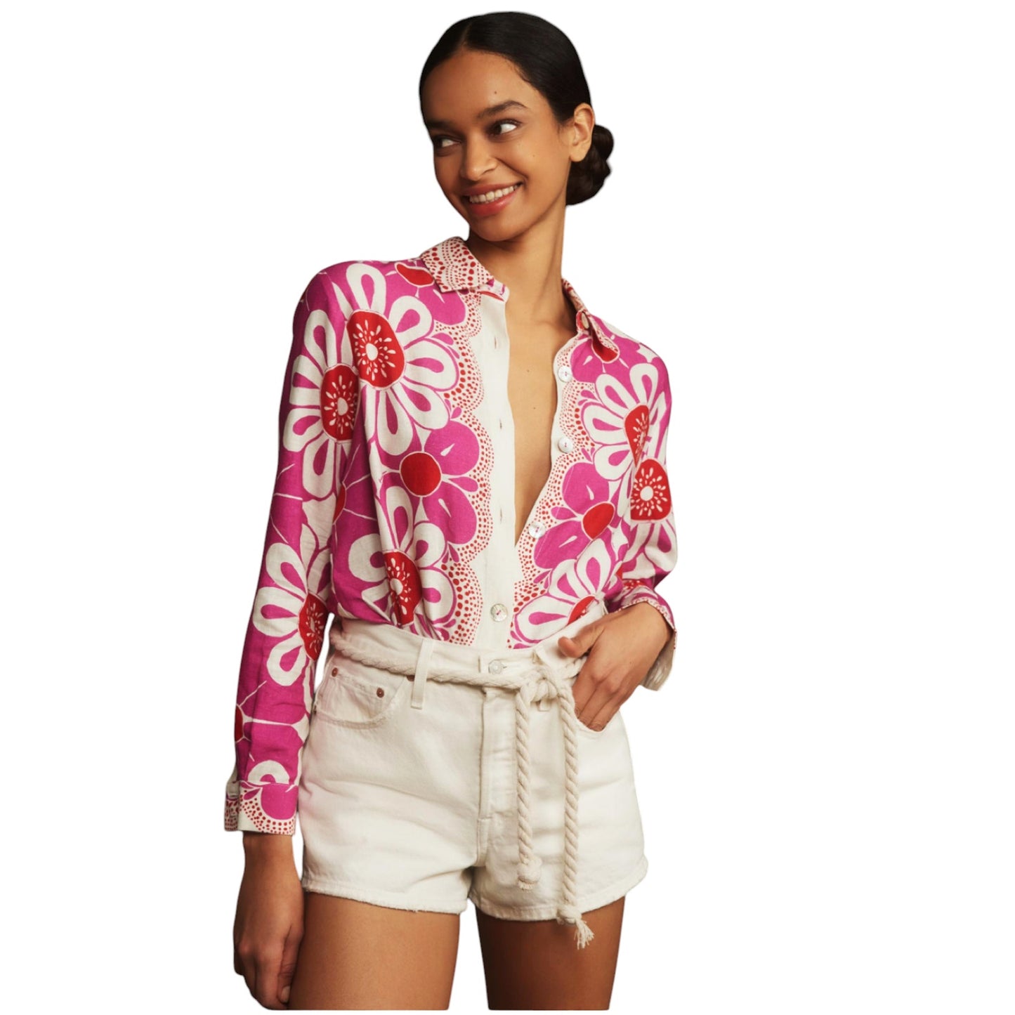 FARM RIO Maia Off White Shirt XS