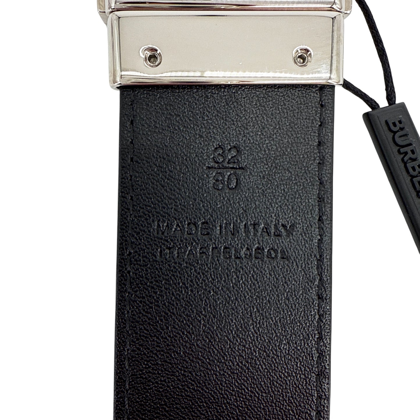 BURBERRY Louis 35mm Reversible Buckle Giant Check E-Canvas Belt 80|32