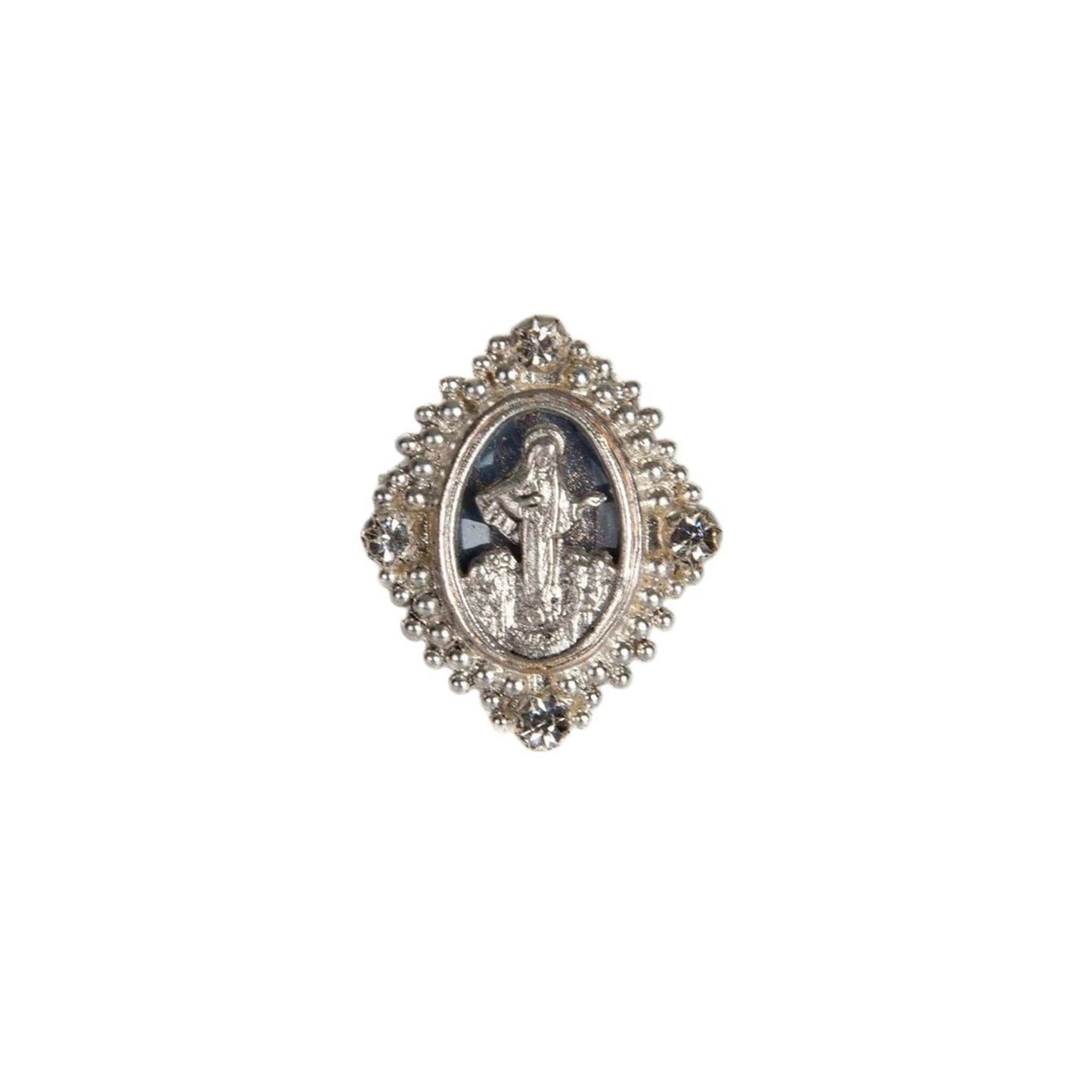 VIRGINS SAINTS & ANGELS VSA Petite Oval Cloister Fatima Ring in Silver 7