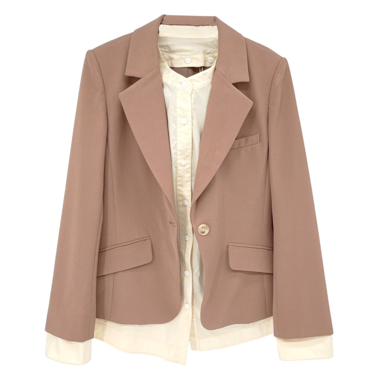 JONATHAN SIMKHAI Jubilee Blazer in Teak/Parchment 6|M