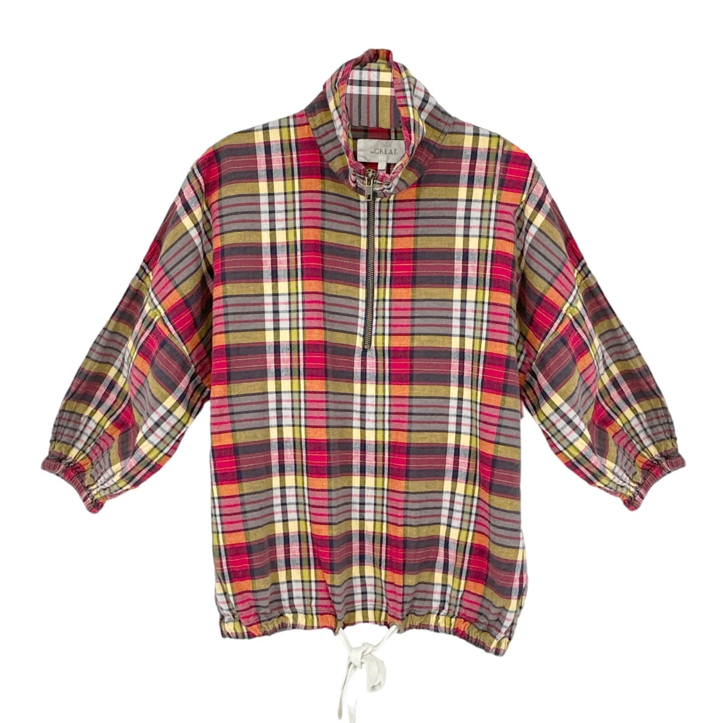 The GREAT. The Journey Pullover in Bluegrass Plaid 1|S
