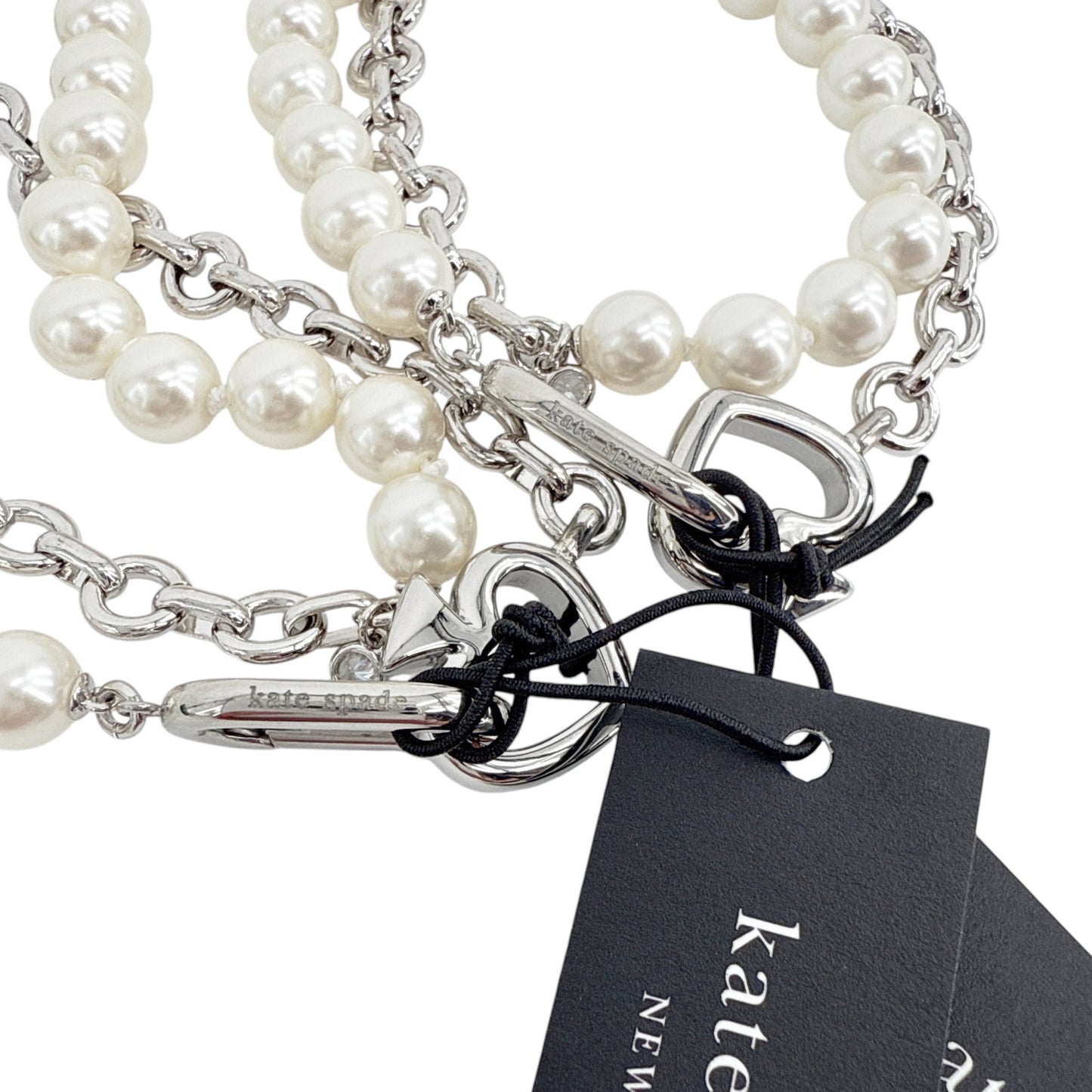 KATE SPADE New York Statement Spade Pearl Wrap Necklace & Bracelet Gift Set