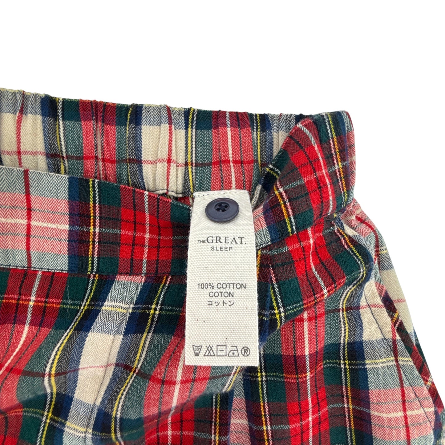 THE GREAT. The Square Pajama Short. In Winter Cabin Plaid 0|XS