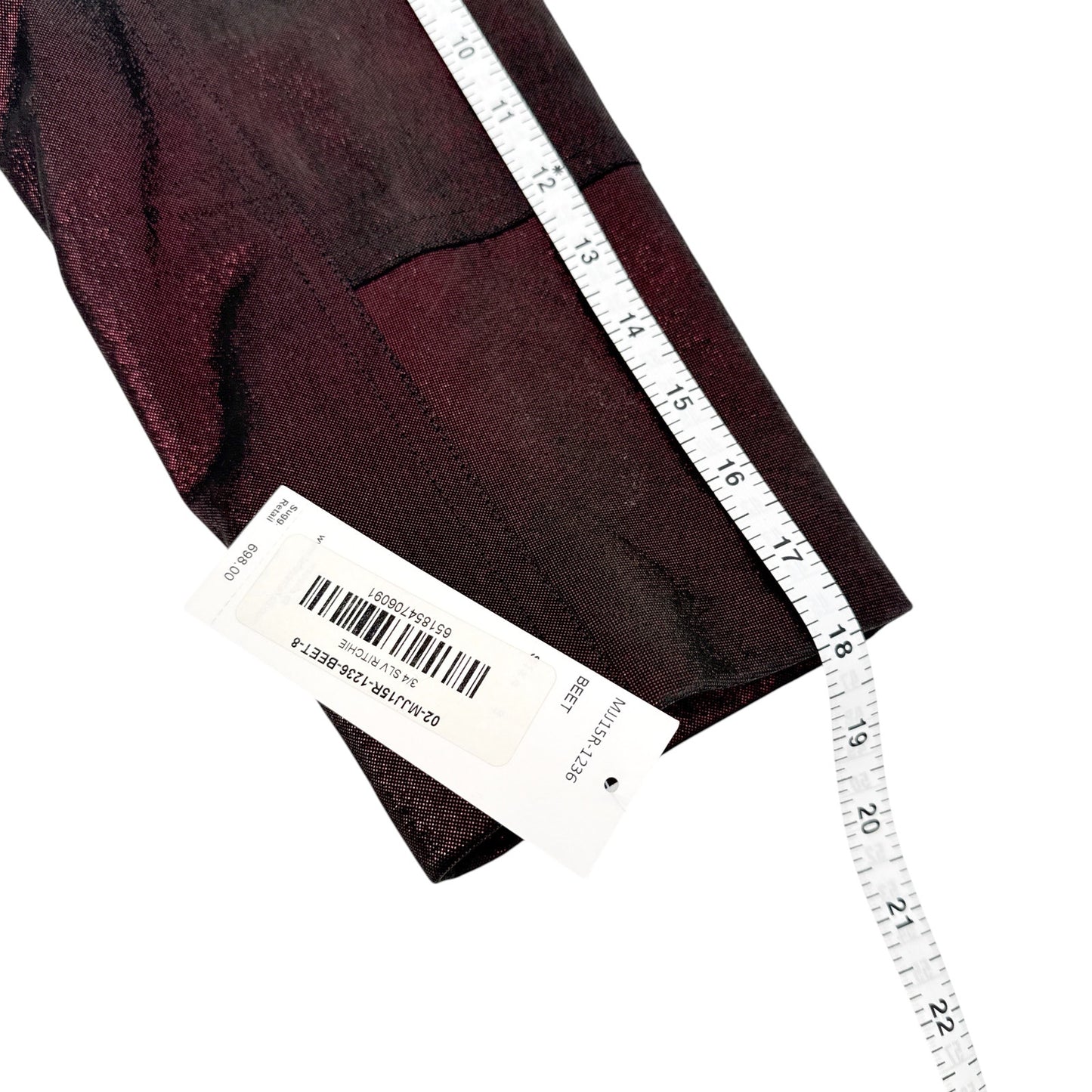 LAFAYETTE 148 New York 3/4 Sleeve Ritchie Leather Jacket in Beet 8