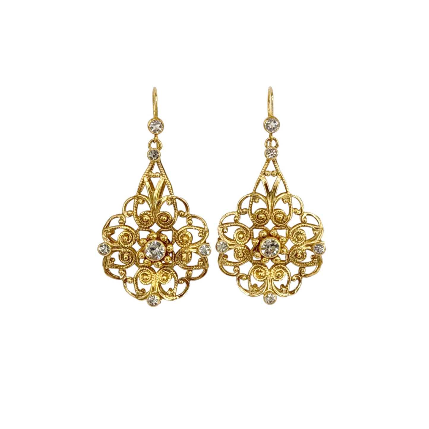 VIRGINS SAINTS & ANGELS VSA Snow White Flower Drop Earrings Once Upon a Time