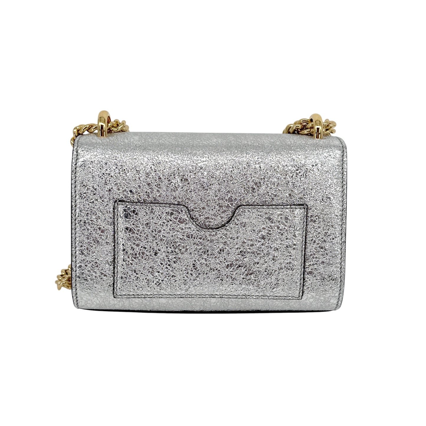 GUCCI Padlock Bag in Metallic Silver