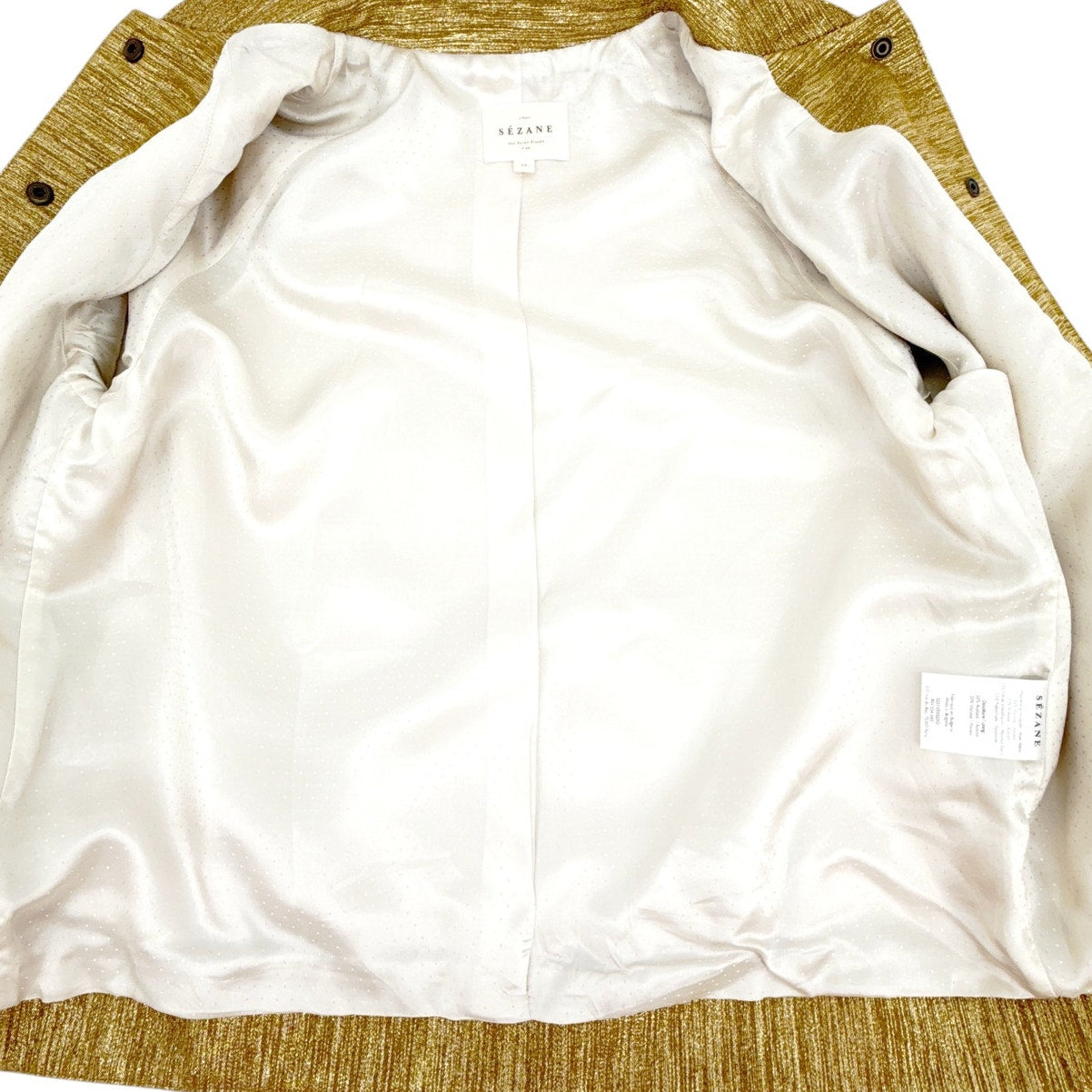 SEZANE Archie Jacket in Gold Viscose FR34|XS