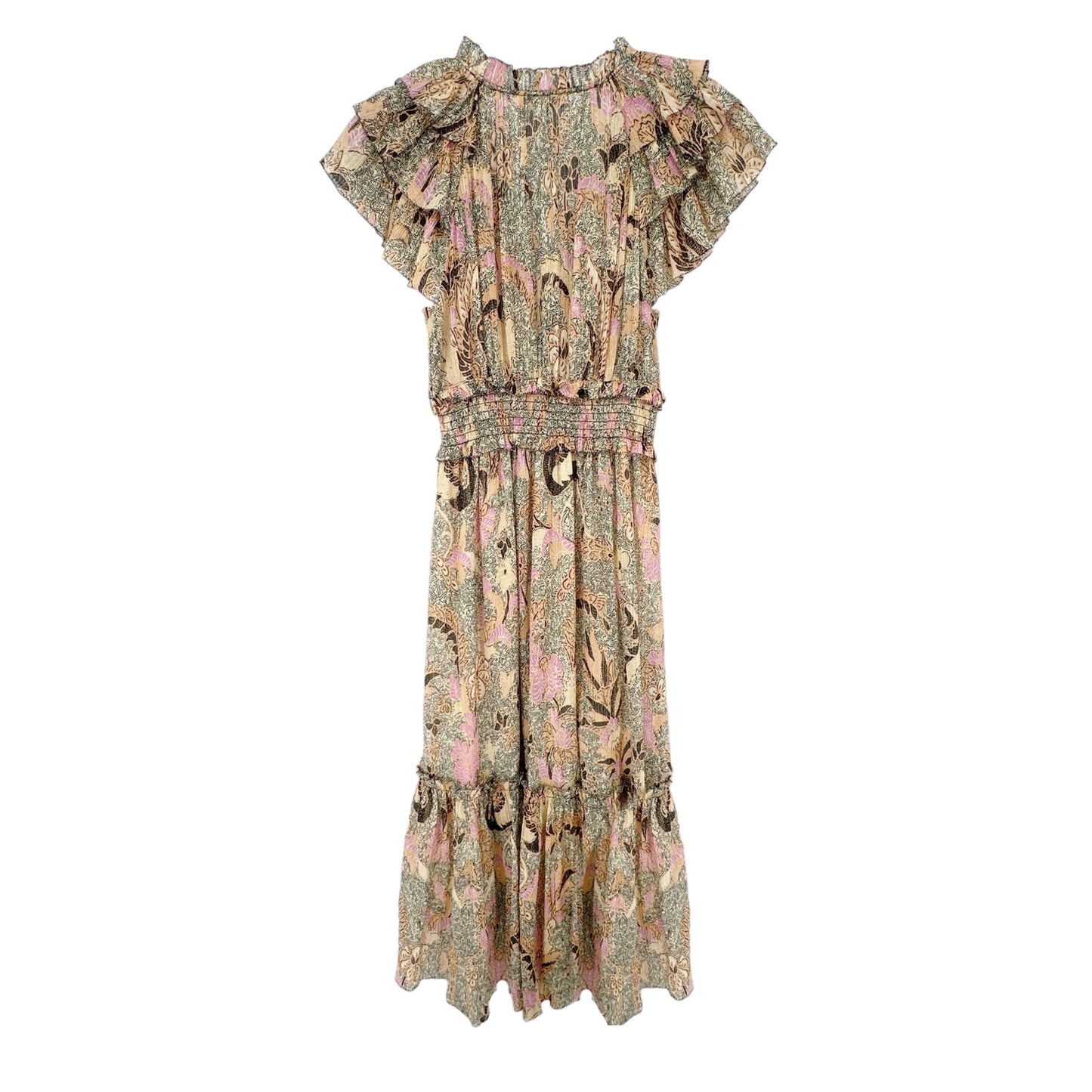 ULLA JOHNSON Cicely Silk Blend Dress in Ivory 0