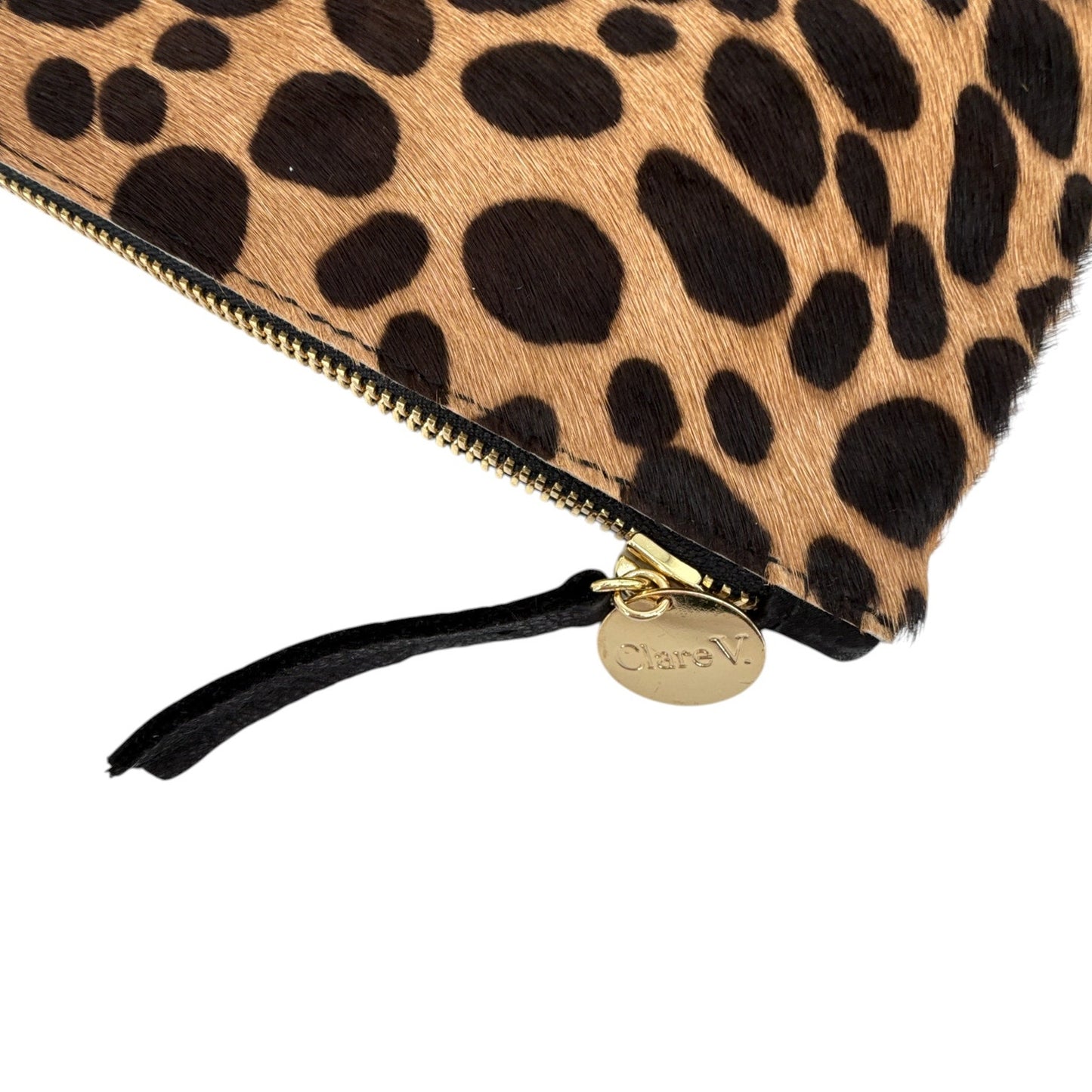 CLARE V. Oversized Laptop Clutch in Leopard