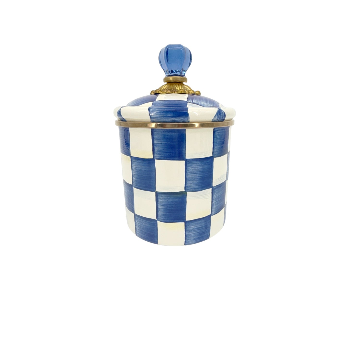 MACKENZIE-CHILDS Royal Check Canister Small