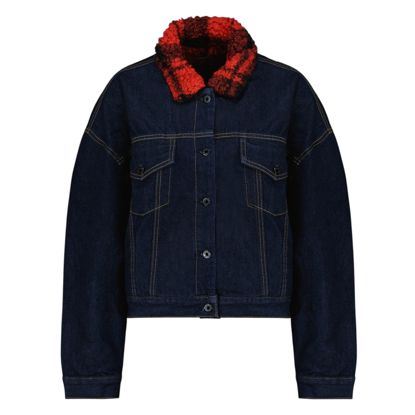 ASKK NY Nova Lined Jacket in Indigo Plaid 1|S