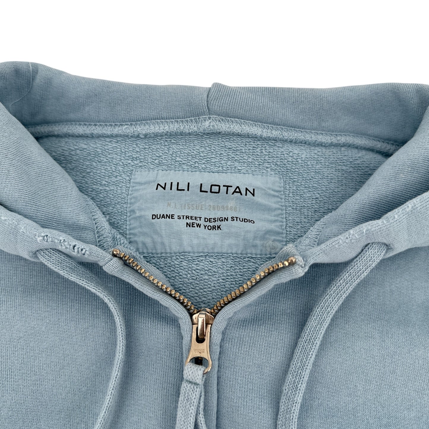 NILI LOTAN Callie Zip-Up in Light Blue || XS