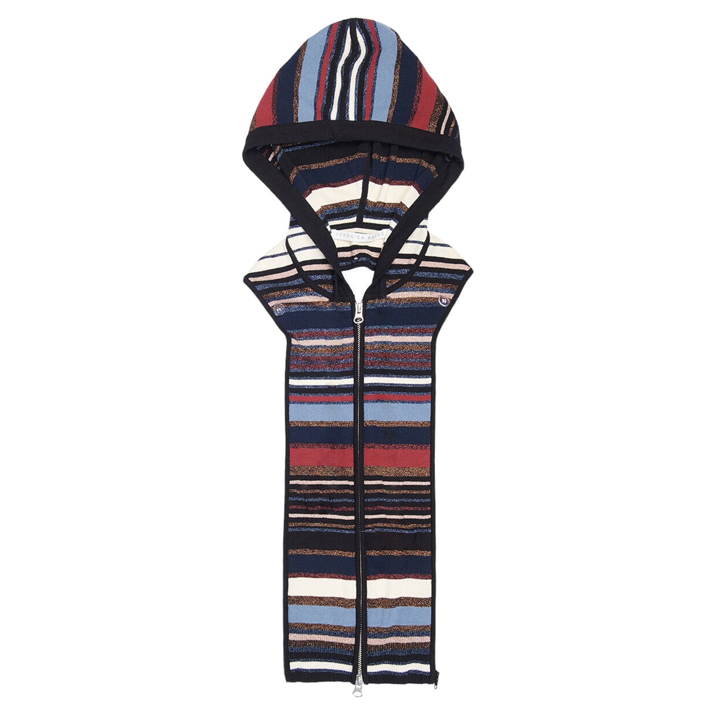 VERONICA BEARD Lupe Metallic Stripe Hooded Dickey