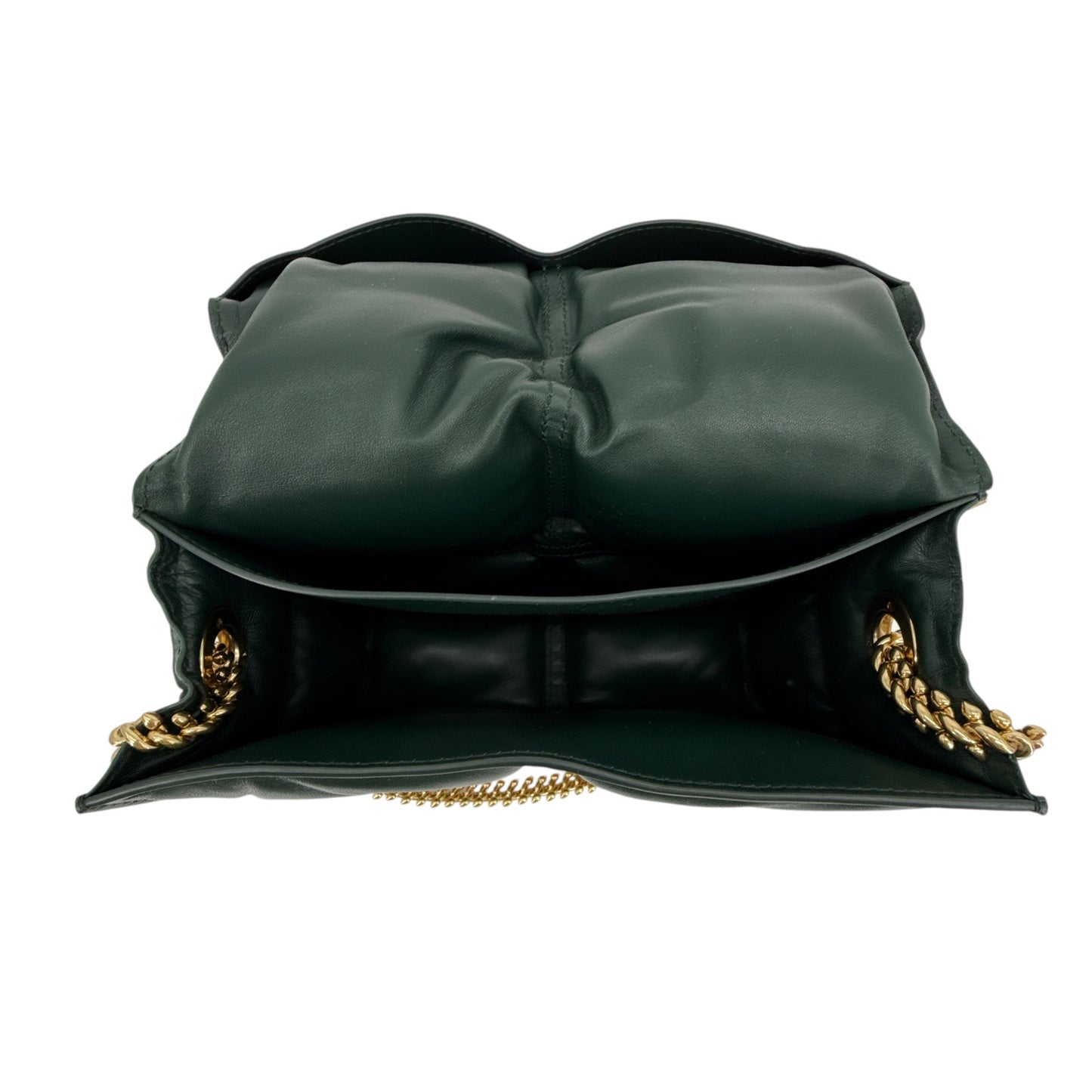 BURBERRY Snip Chain Bag Puffy Nappa Leather in Vine