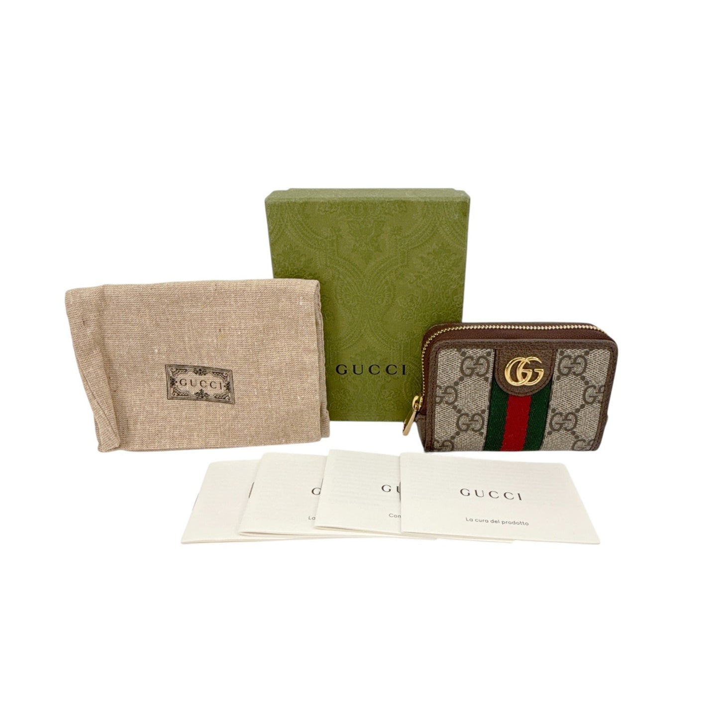 GUCCI GG Supreme Monogram Web Playing Card Case Wallet