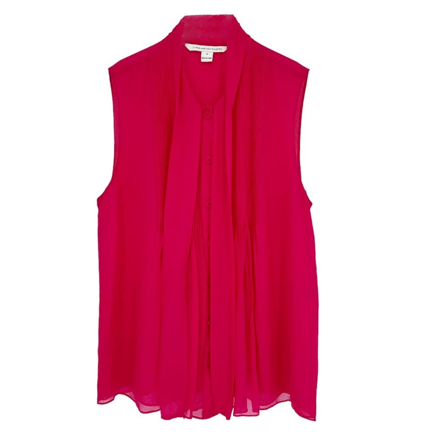 DIANE Von FURSTENBERG DVF Aidan Tie Neck Silk Blouse 8