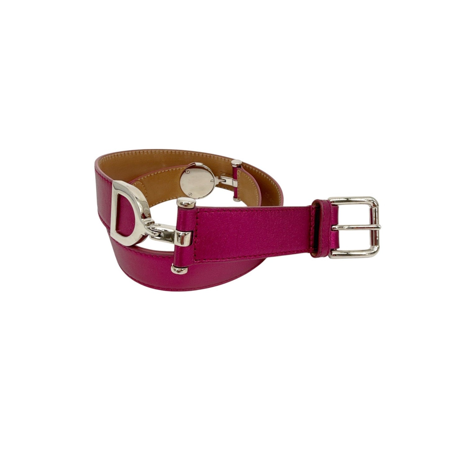 DOLCE & GABBANA Logo Belt Metallic Pink 85cm | 34in