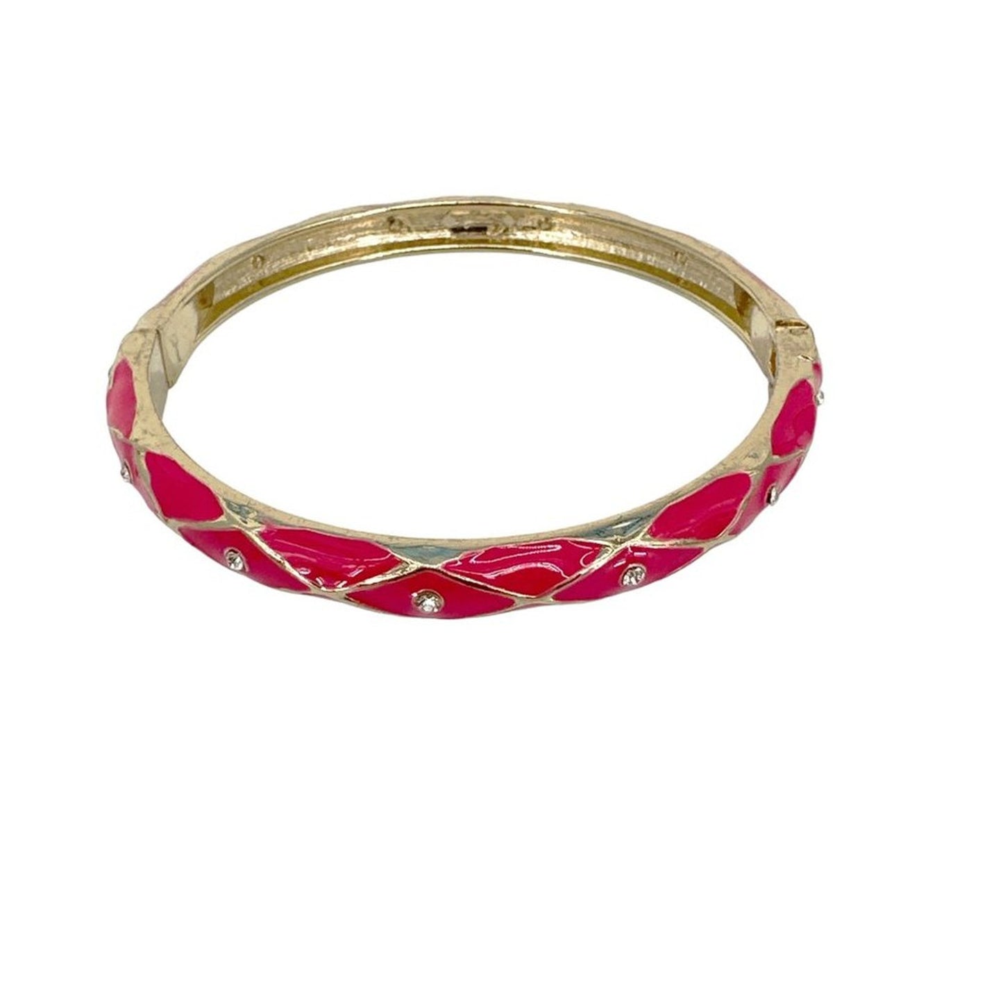 SEQUIN by NORDSTROM Enamel & Crystal Hinged Bangle Bracelet Set of 5