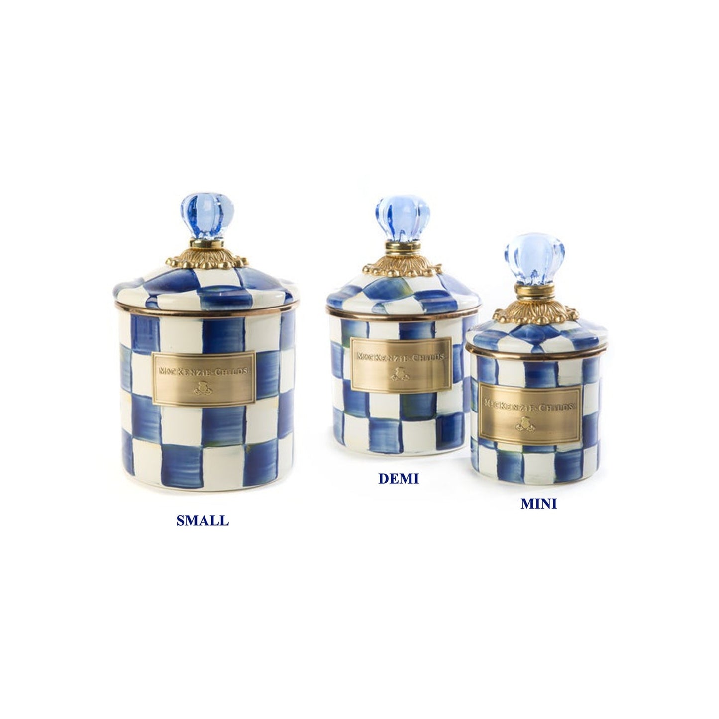 MACKENZIE-CHILDS Royal Check Canister Demi