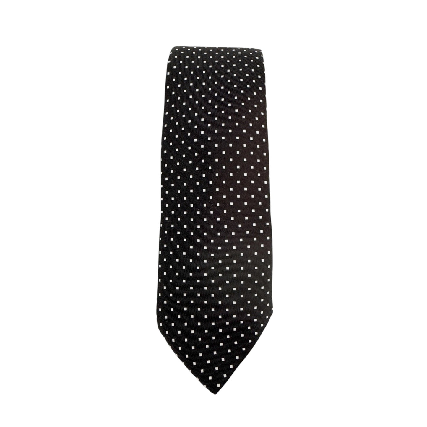 SAKS FIFTH AVENUE Silk Tie in Black & White