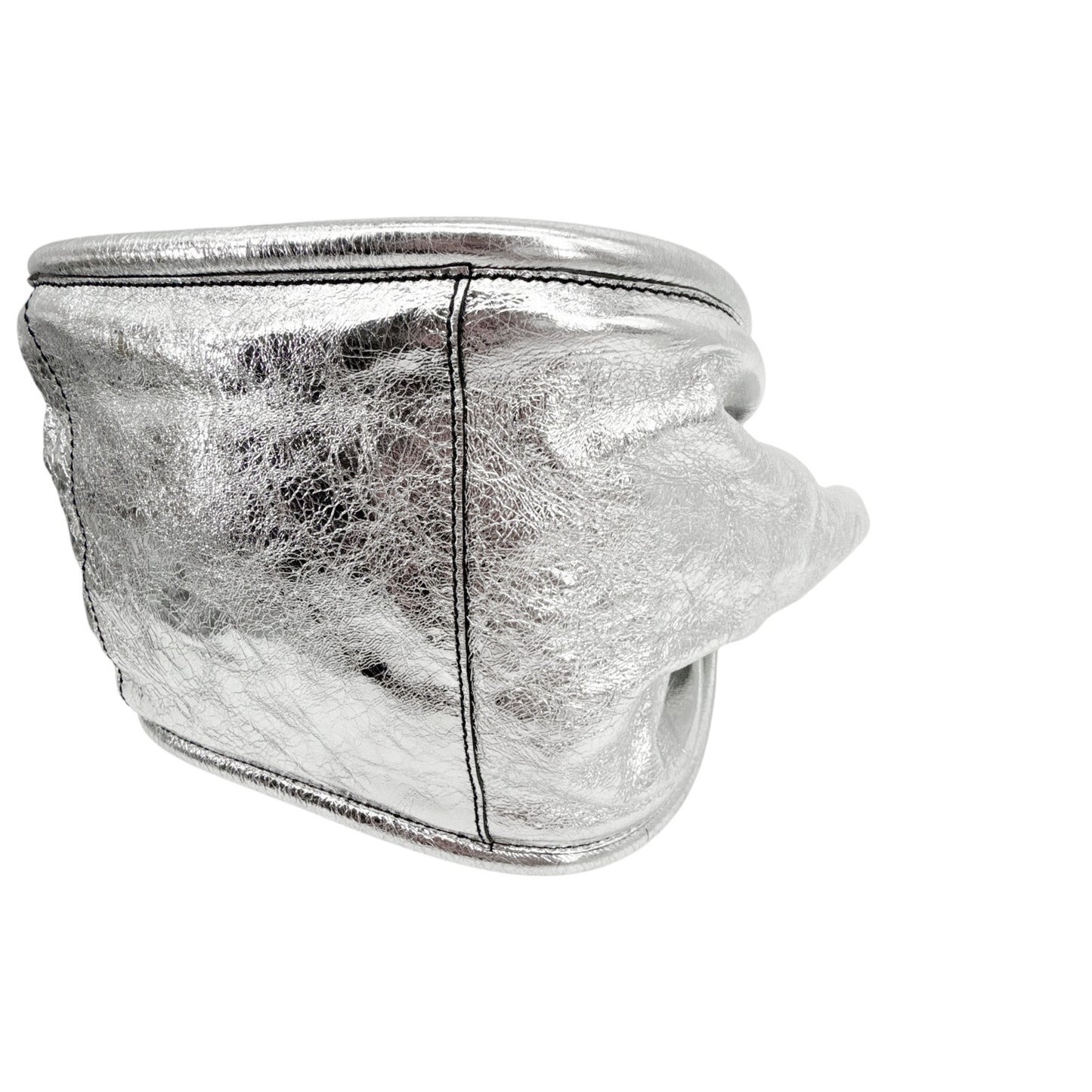 PROENZA SCHOULER Large Ruched Tote in Metallic Crinkled Leather