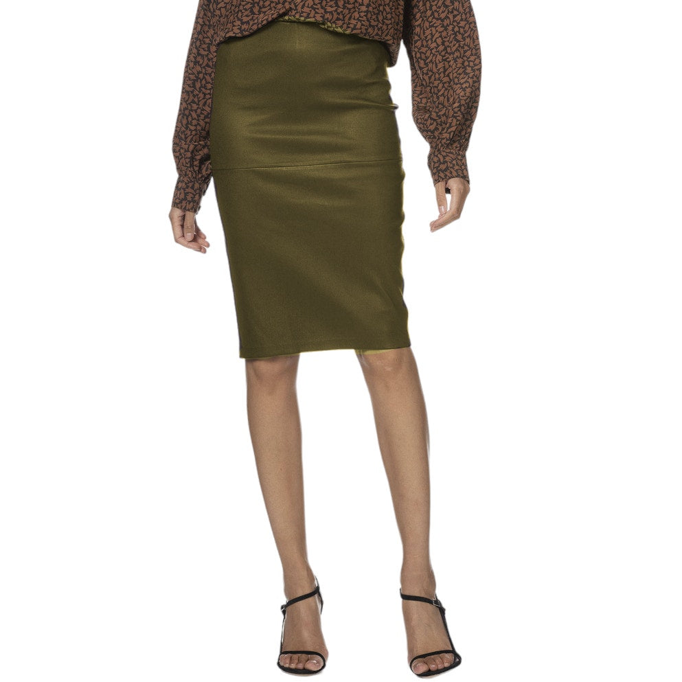 By MALENE BIRGER Floridia Stretch Leather Midi Skirt FR32|XS