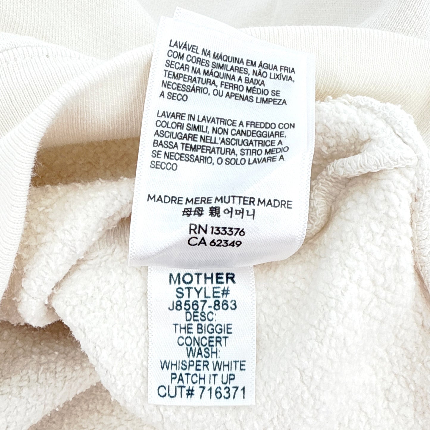 La DOUBLEJ x MOTHER The Biggie Concert Whisper White Patch It Up