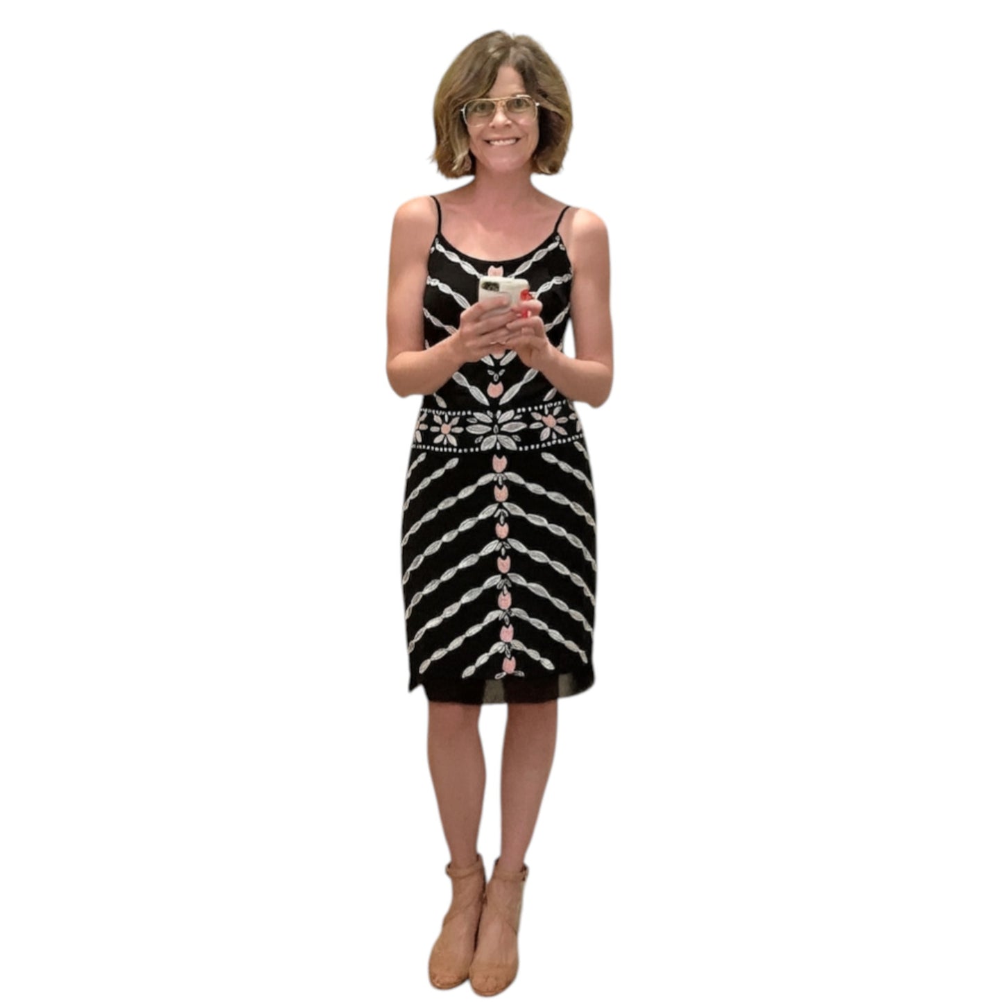 NICOLE MILLER Collection Beaded Silk Dress in Black 2|XS