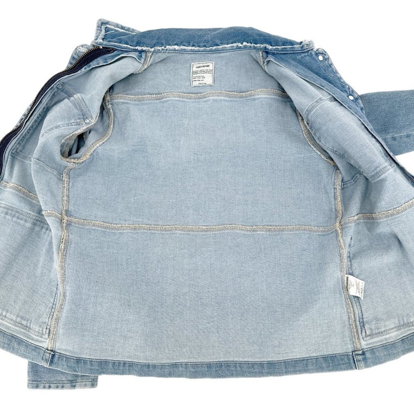 ZADIG & VOLTAIRE Kick Destroy Denim Jacket XS