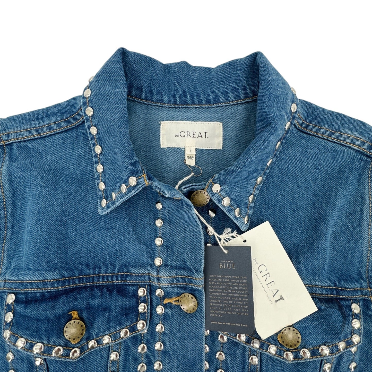 THE GREAT. The Studded Denim Jacket. 1|S