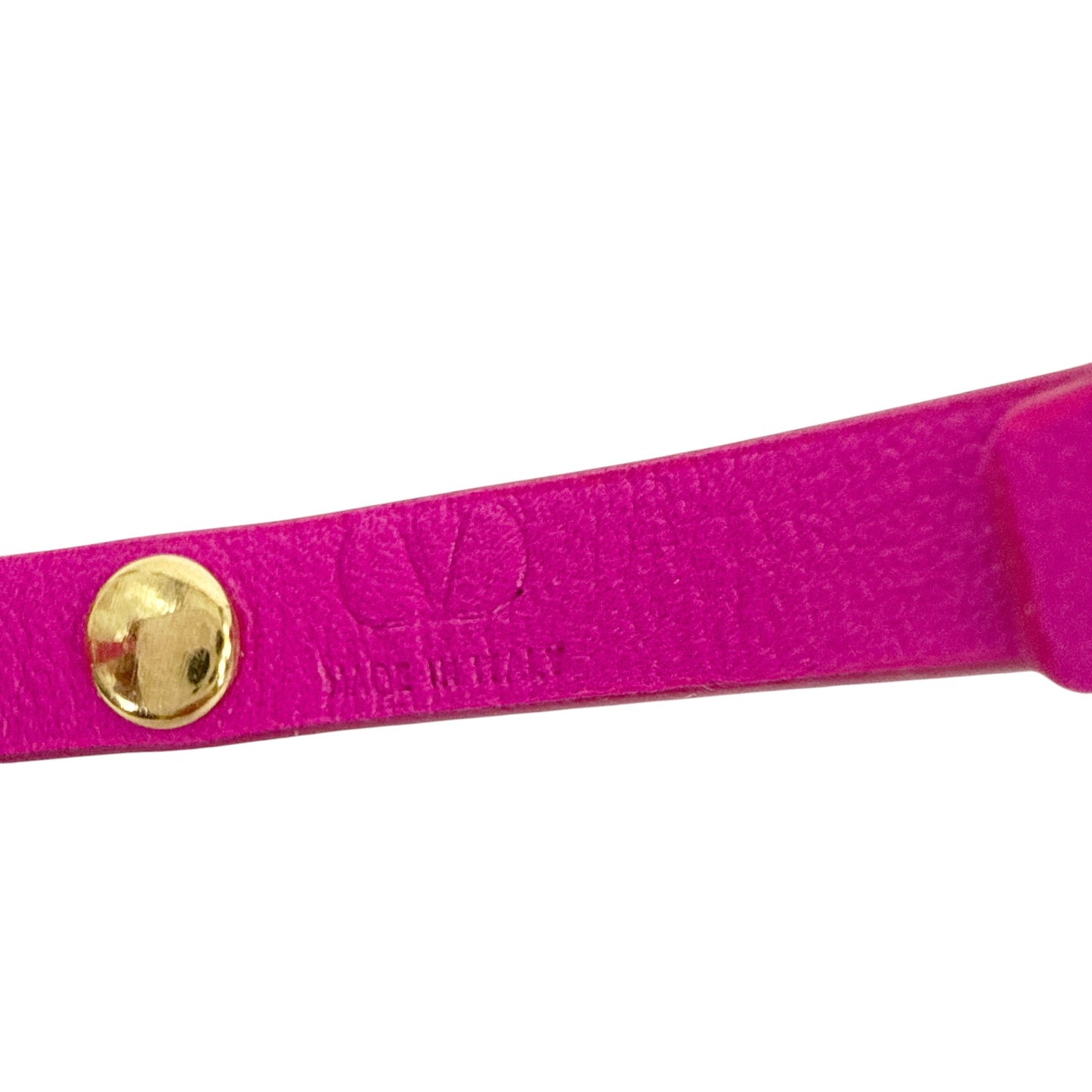 VALENTINO GARAVINO Rockstud Leather Bracelet in Pink