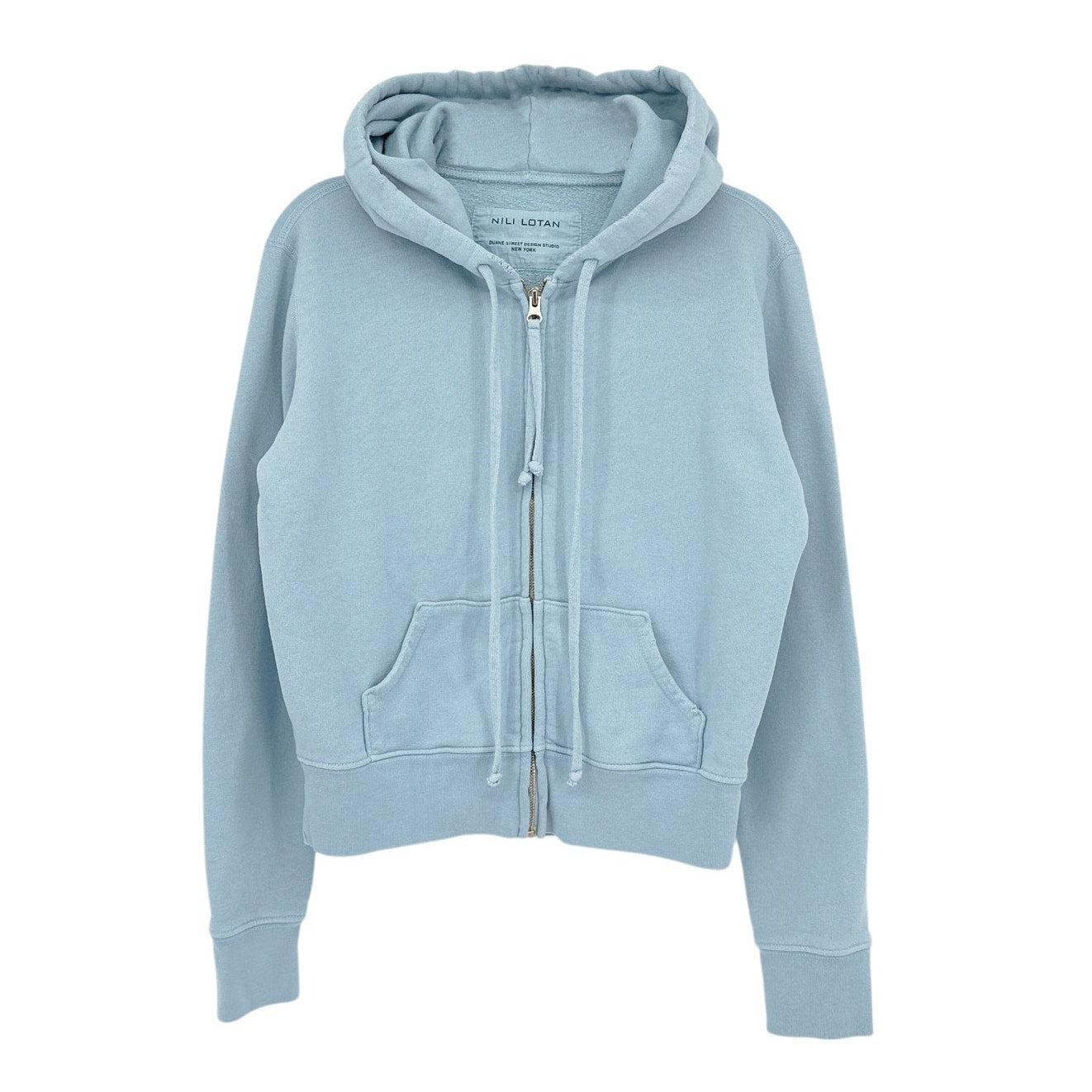 NILI LOTAN Callie Zip-Up in Light Blue || XS