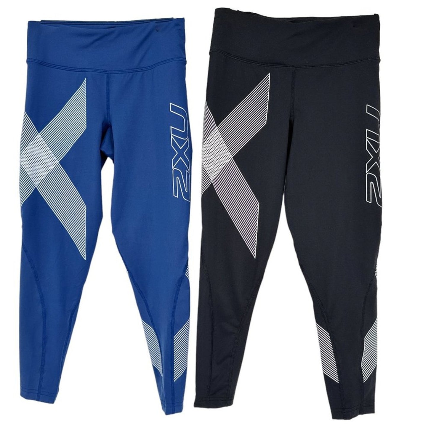 2XU Mid-rise Compression 7/8 Tights Stripe Logo Set 2 XS