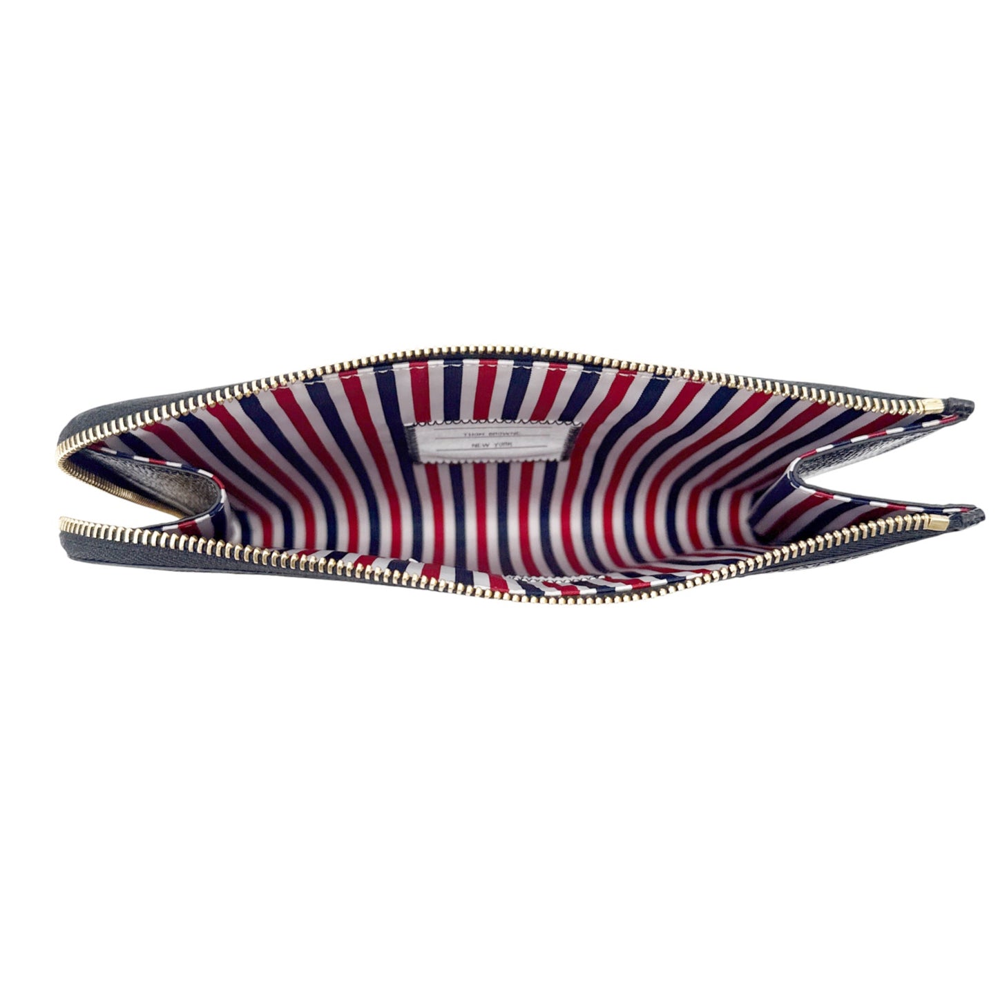 THOM BROWNE Mini Pebble Grain Gusset Folio