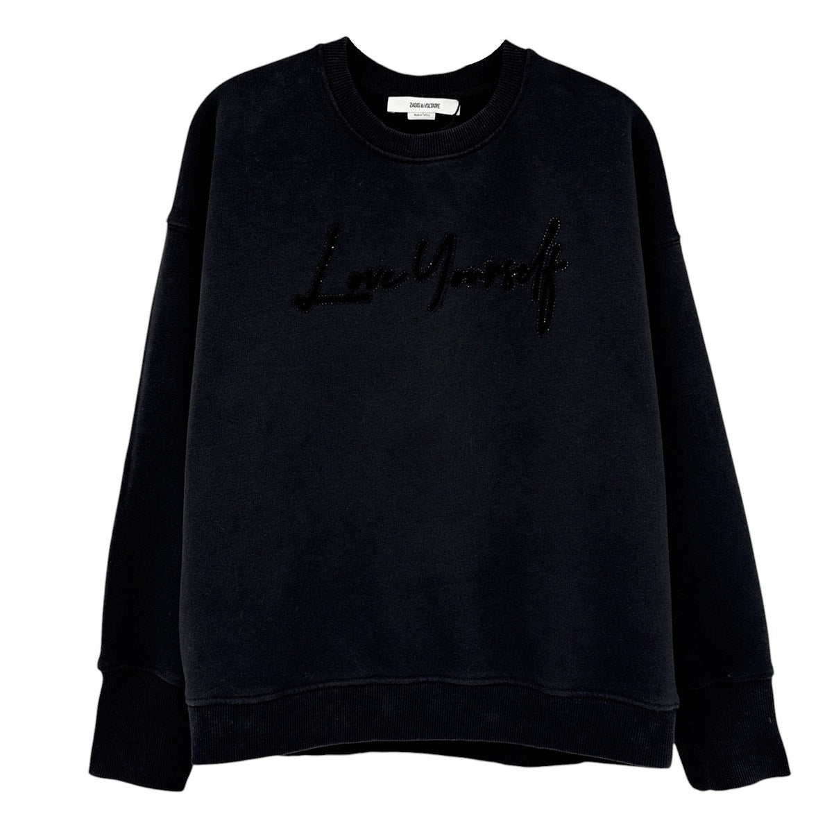 ZADIG & VOLTAIRE Oscar PMO Love Yourself Strass Sweatshirt S