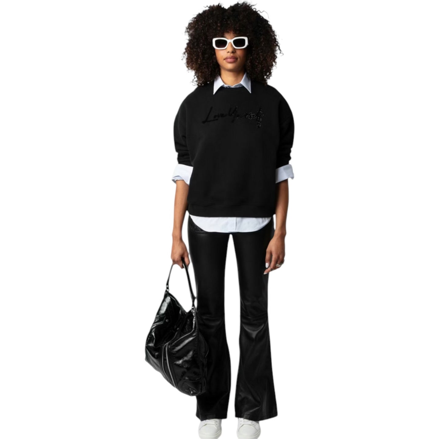 ZADIG & VOLTAIRE Oscar PMO Love Yourself Strass Sweatshirt S
