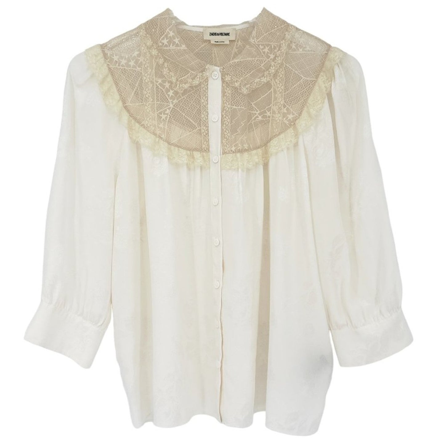 ZADIG & VOLTAIRE Courtney Silk Paisley Jacquard Blouse XS
