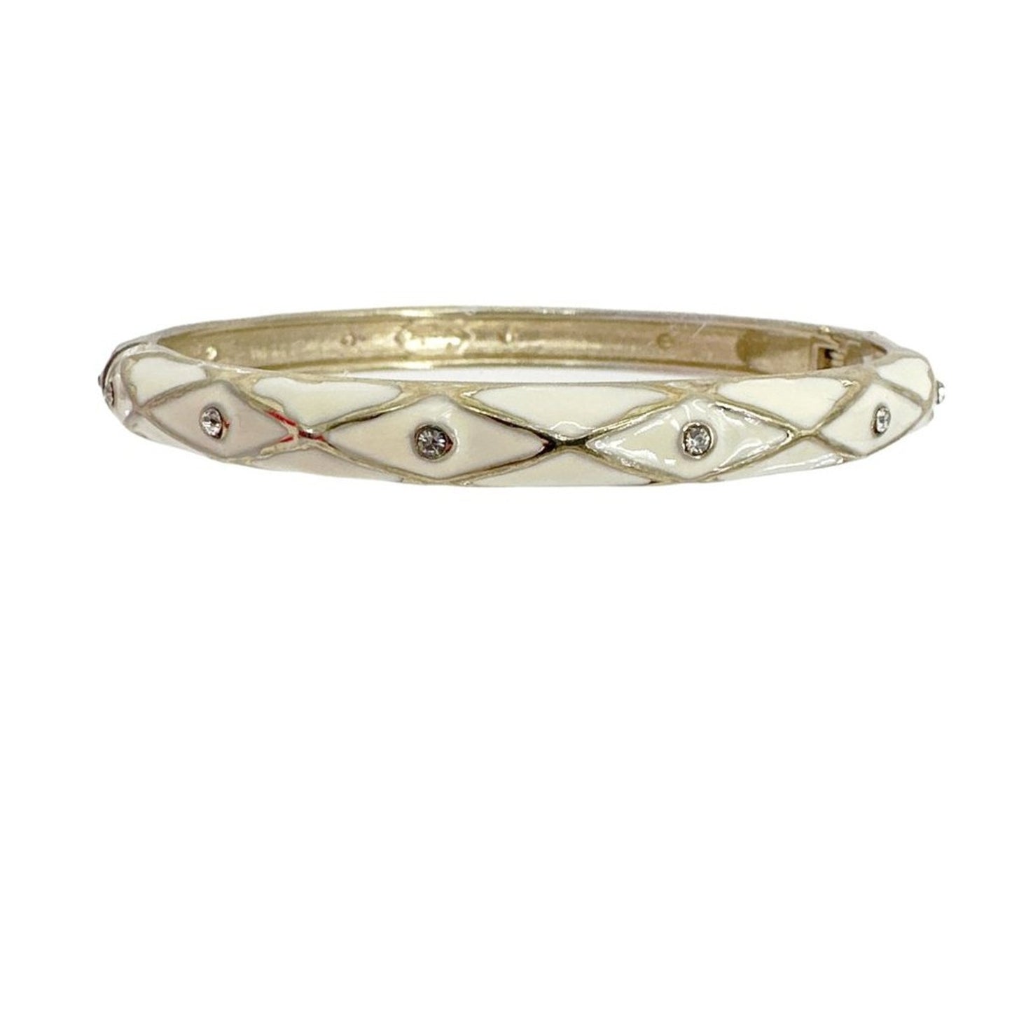 SEQUIN by NORDSTROM Enamel & Crystal Hinged Bangle Bracelet Set of 5