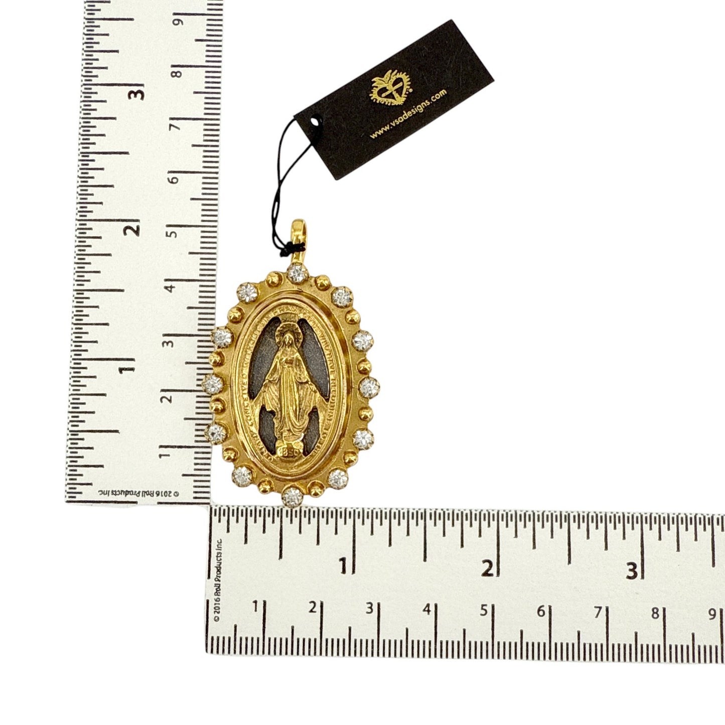 VIRGINS SAINTS & ANGELS VSA Milagrosa Medallion in Gold