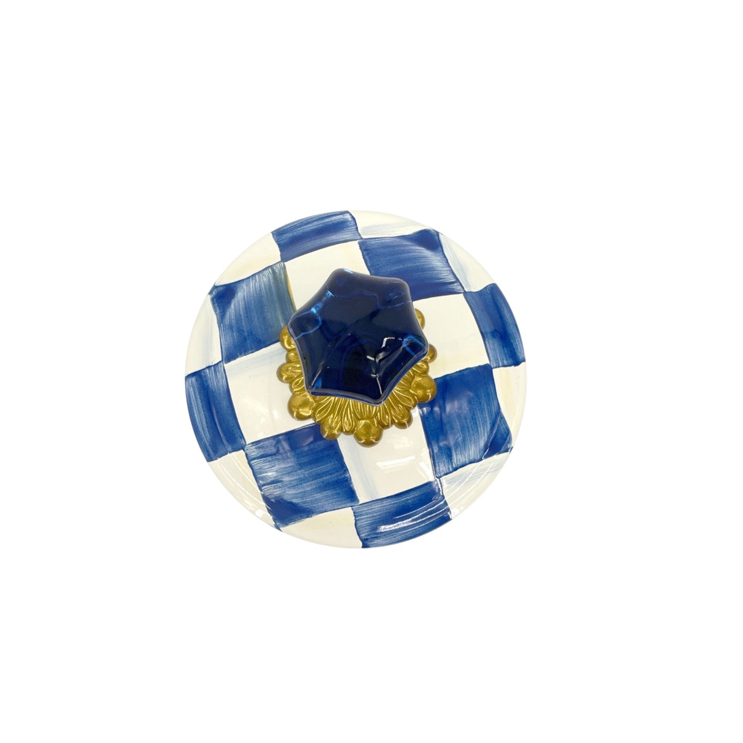 MACKENZIE-CHILDS Royal Check Canister Small