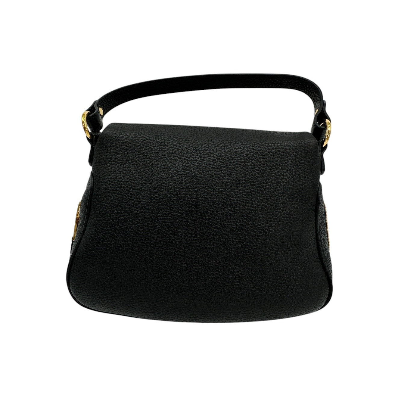 TOM FORD Jennifer Medium Double Strap Bag in Black Grained Leather