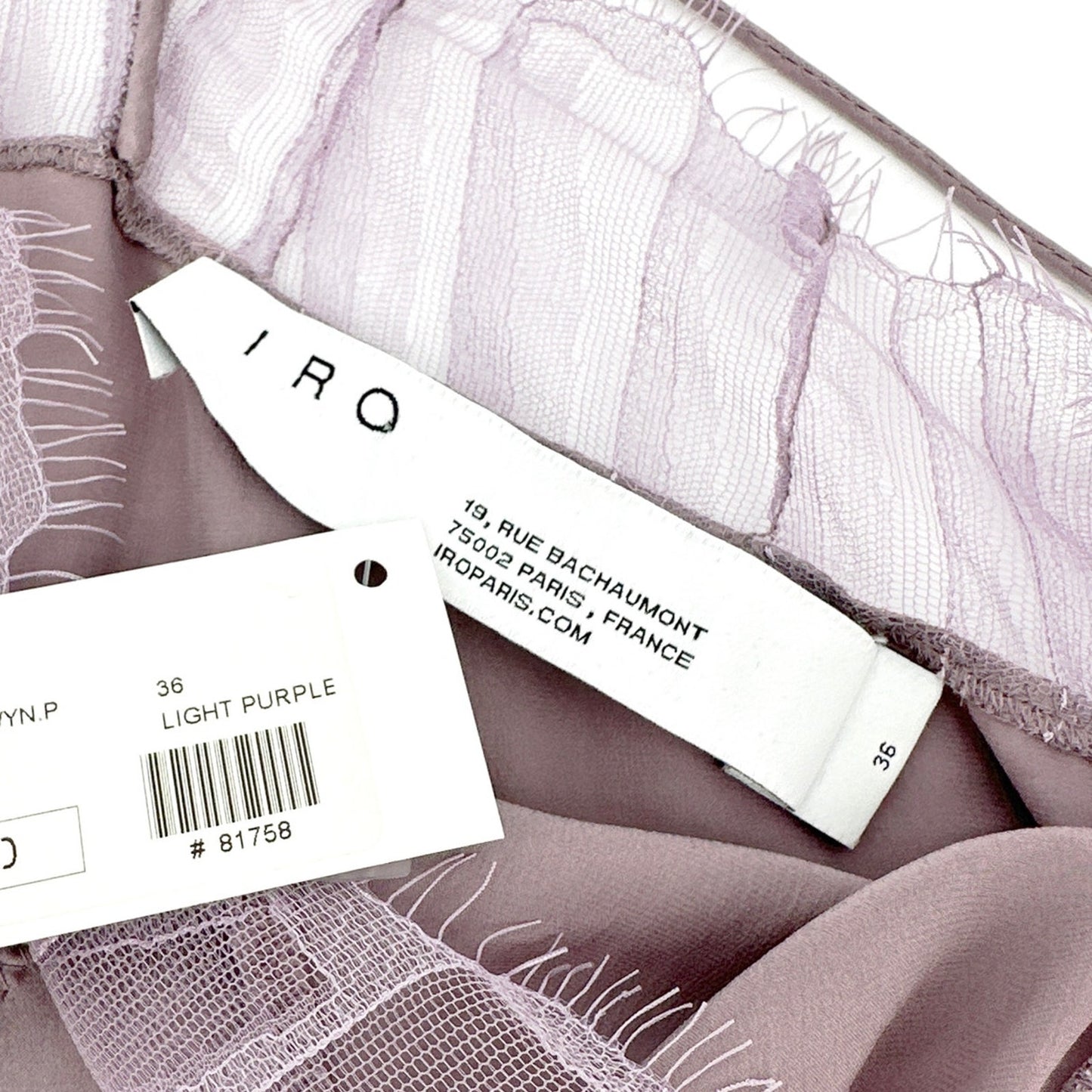 IRO Berwyn Silk Camisole in Light Purple FR36|Small