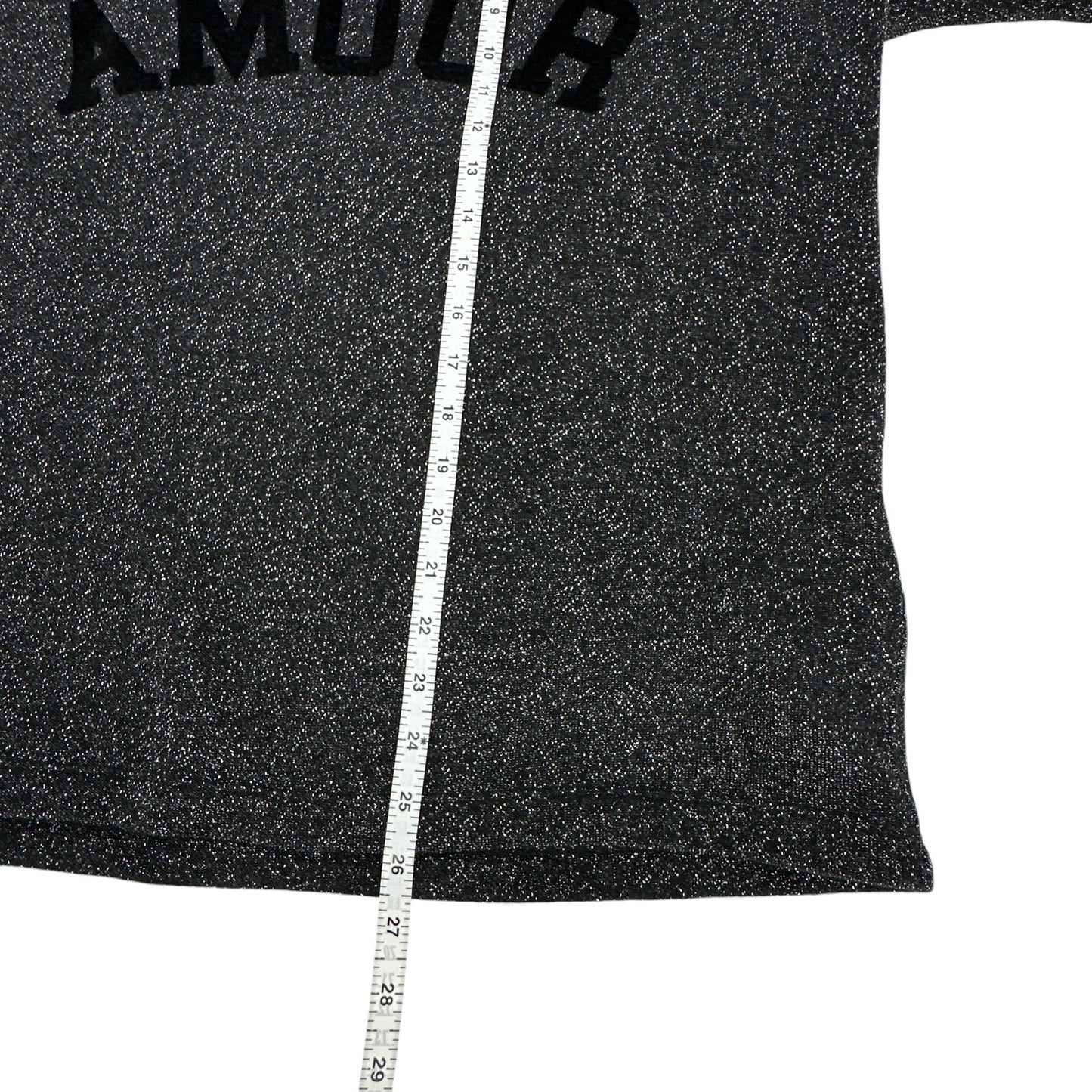 ZADIG & VOLTAIRE Portland Amour Glitter Top in Black XS