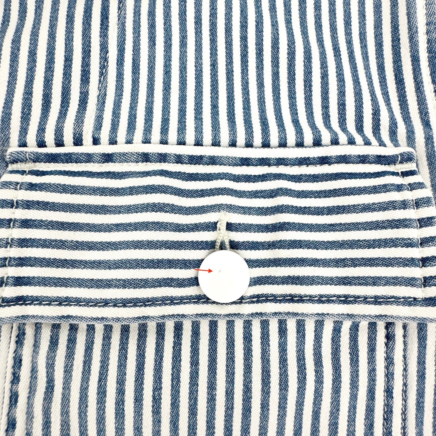 FRAME Engineer Striped Denim Shirt Jacket XS