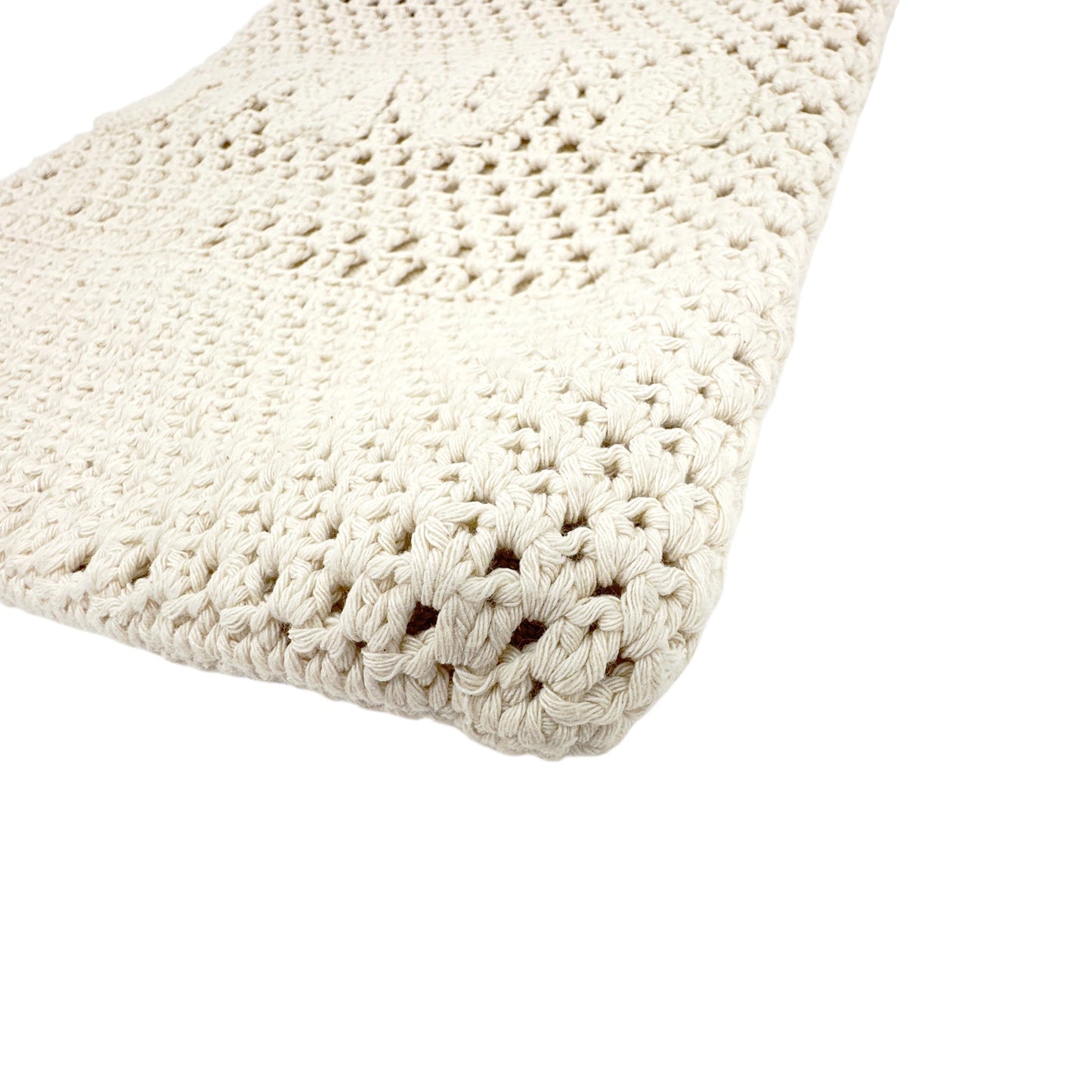 STAUD Crocheted Porte Tote Bag in Cream