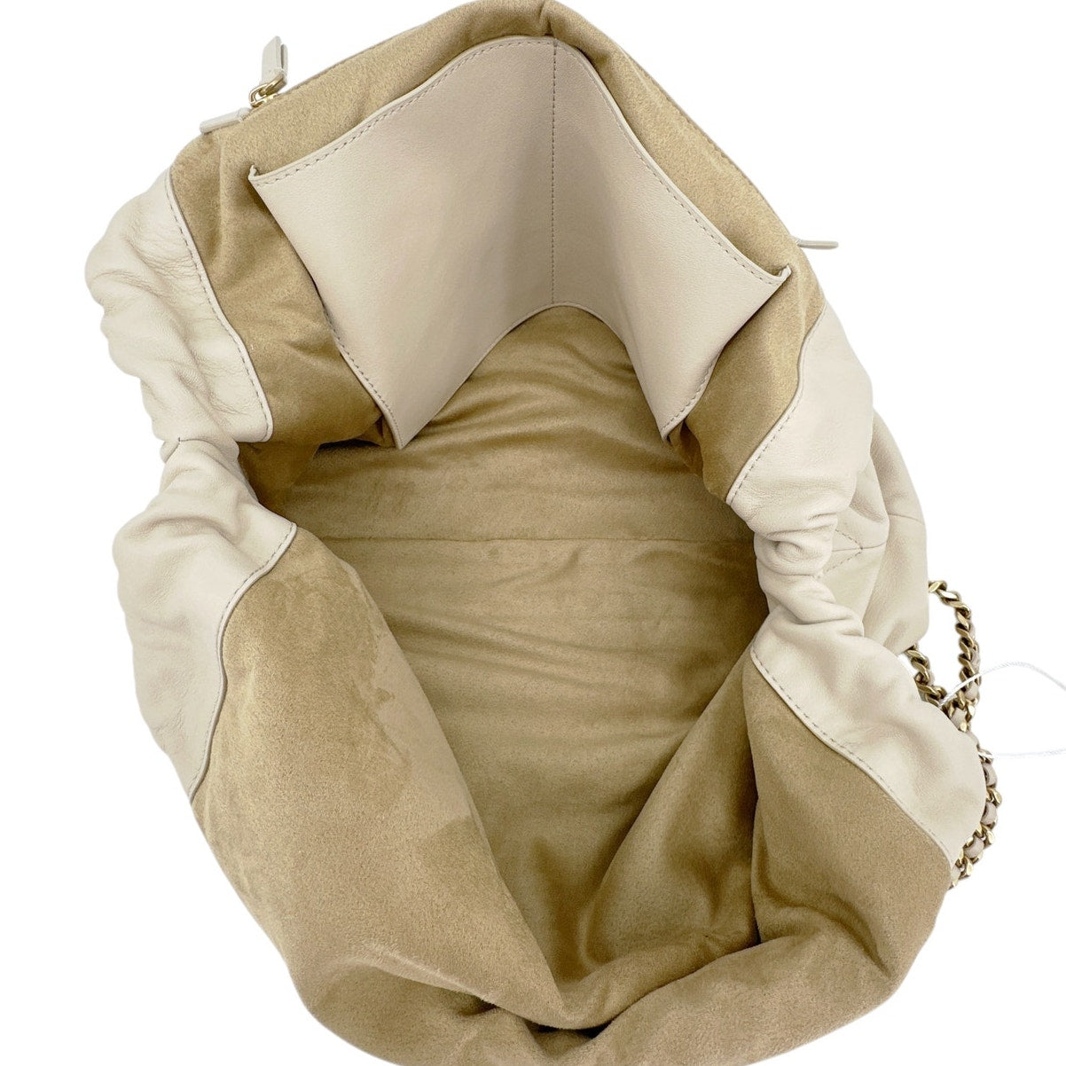 VERONICA BEARD Leather Slouch Bag in Ivory