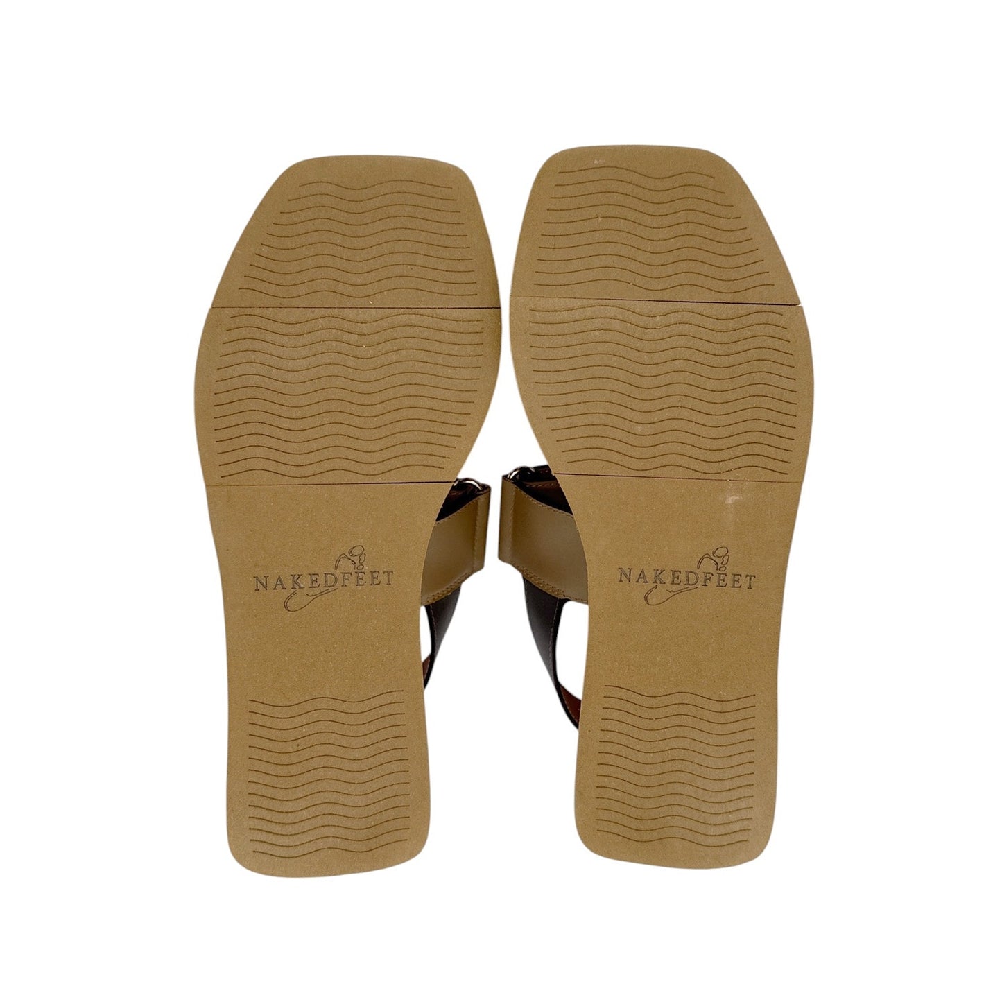 NAKED FEET Paradox in Ecru Wedge Sandals 6.5