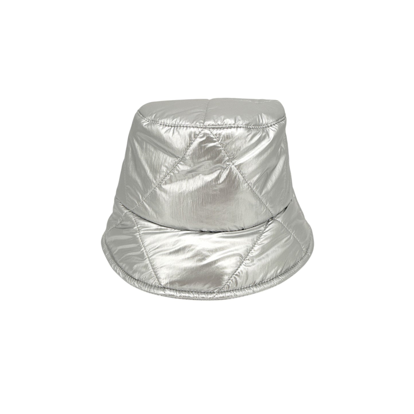 KATE SPADE New York Sam Quilted Metallic Bucket Hat in Silver